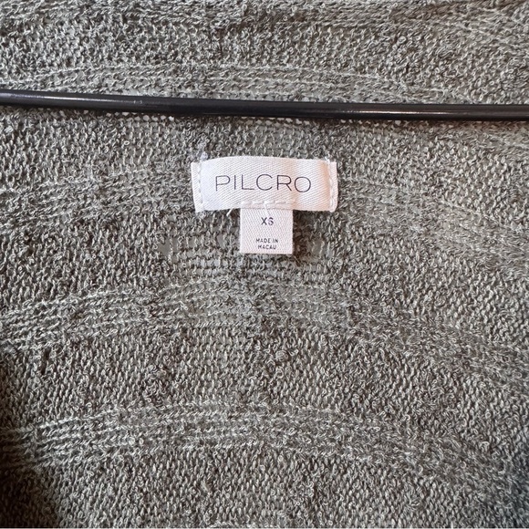 NWOT Anthropologie Pilcro Gauzy Distressed Long Duster Cardigan Sweater XS green - Picture 10 of 15